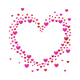 Heart Shape Mini Hearts Embroidery Design, Instant Download