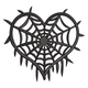 Heart Spider Web Embroidery Design, Halloween Machine Embroidery Pattern, Instant Download