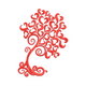 Heart Tree Valentine Embroidery Design, Valentine Love Tree Pattern