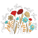 Teach Them Love Them Watch Them Grow Floral Embroidery Design, Instant Download