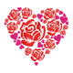 Heart of Roses Embroidery Design, Instant Download