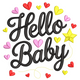 Hello Baby Embroidery Design, Instant Download