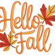 Hello Fall Leaves Embroidery Design, Autumn Machine Embroidery Pattern, Instant Download