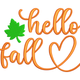 Hello Fall Embroidery Design, Instant Download