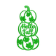 Hello Fall Pumpkin Stack Embroidery Design, Instant Download