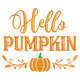 Hello Pumpkin Embroidery Design V2, Instant Download