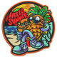 Hello Summer Pineapple Embroidery Design, Retro Patch Badge Pattern, Instant Download