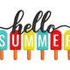Hello Summer Popsicle Embroidery Design, Summer Fun, Instant Download