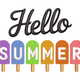 Hello Summer Popsicle Embroidery Design, Machine Embroidery Pattern, Instant Download