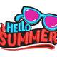 Hello Summer Sunglass Embroidery Design, Instant Download