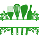 Herbal Kitchen Utensils Embroidery Design, Instant Download