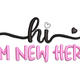 Hi I'm New Here Embroidery Design, Newborn Baby Embroidery Pattern, Instant Download