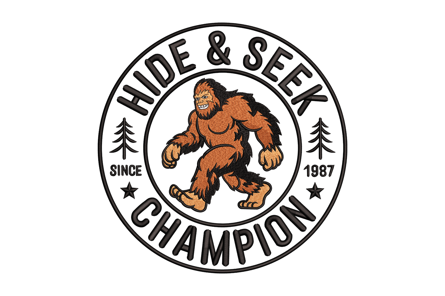 Logo of 'Hide & Seek Champion' with a bear-like creature and text on a white background