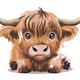 Highland Cow Embroidery Design, Farm Animal Machine Embroidery Pattern, Instant Download