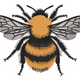 Bumblebee Embroidery Design, Detailed Bee Machine Embroidery Pattern, Instant Download