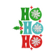 Ho Ho Ho Christmas Ornament Embroidery Design, Festive Holiday Machine Embroidery Pattern, Instant Download