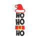 Ho Ho Ho Santa Hat Belt Embroidery Design, Christmas Machine Embroidery Pattern, Instant Download