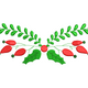 Holly Berry Christmas Border Embroidery Design V2, Instant Download