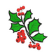 Holly Branch Embroidery Design, Instant Download