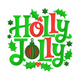 Holly Jolly Embroidery Design, Instant Download