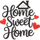 Home Sweet Home Embroidery Design, Instant Download