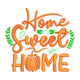 Home Sweet Home Pumpkin Embroidery Design, Instant Download