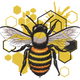 Honey Bee Embroidery Design, Instant Download
