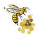 Honey Bee on Honeycomb Embroidery Design, Realistic Insect Pattern, Instant Download