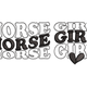 Horse Girl Word Art Embroidery Design, Equestrian Retro Machine Embroidery Pattern, Instant Download