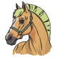 Horse Head Portrait Embroidery Design, Instant Download