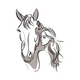 Horse Girl Portrait Embroidery Design, Equestrian Machine Embroidery, Instant Download