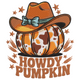 Howdy Pumpkin Embroidery Design, Instant Download