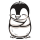 Hugging Penguin Embroidery Design, Winter Cozy Pattern
