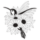 Hummingbird Sunflower Embroidery Design, Garden Bird Machine Embroidery