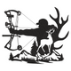 Hunter Deer Silhouette Embroidery Design, Instant Download