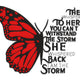 I Am the Storm Butterfly Embroidery Design, Quote, Instant Download