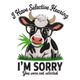 I Have Selective Hearing Cow Embroidery Design, Machine Embroidery Pattern, Instant Download