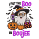 I Put The Boo In Boujee Ghost Embroidery Design, Funny Halloween Machine Embroidery Pattern, Instant Download