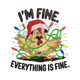 Im Fine Everything Is Fine Chicken Embroidery Design, Machine Embroidery Pattern, Instant Download