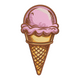 Ice Cream Cone Embroidery Design V2, Instant Download