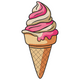 Ice Cream Cone Embroidery Design, Instant Download