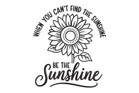 Inspirational Sunflower Embroidery Design, Machine Embroidery Pattern, Instant Download