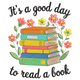 It's a Good Day to Read a Book Embroidery Design V2, Instant Download
