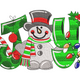 JOY Snowman Christmas Lettering Embroidery Design, Instant Download