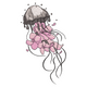 Jellyfish Floral Embroidery Design, Machine Embroidery Pattern, Instant Download