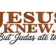 Jesus Knew... But Judas Ate Too Embroidery Design, Machine Embroidery Pattern, Instant Download