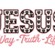 Jesus Way Truth Life Embroidery Design, Instant Download