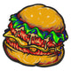Juicy Cheeseburger Embroidery Design, Fast Food Machine Embroidery Pattern, Instant Download