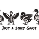 Just a Boney Goose Embroidery Design, Halloween Skeleton Bird Pattern, Instant Download