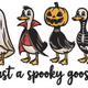 Spooky Goose Halloween Embroidery Design, Ghost Goose Machine Pattern, Instant Download